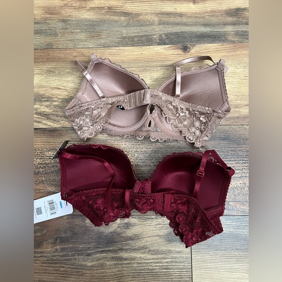 Rene Rofe 2 bras size 36c floral lace Demi push up‎ - Picture 4 of 4